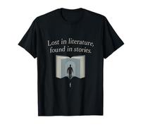 Lost in Literature Rat de bibliothèque fantaisie Imprimé graphique T-Shirt