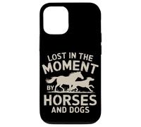 Lost in Moment Love Dogs and Horses Equestrian Cowgirl Girls Coque pour iPhone 12/12 Pro