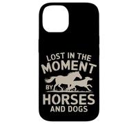 Lost in Moment Love Dogs and Horses Equestrian Cowgirl Girls Coque pour iPhone 14