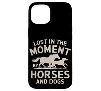 Lost in Moment Love Dogs and Horses Equestrian Cowgirl Girls Coque pour iPhone 15