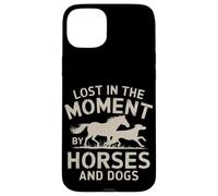 Lost in Moment Love Dogs and Horses Equestrian Cowgirl Girls Coque pour iPhone 15 Plus