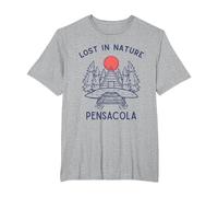 Lost in Nature Vacances Voyage Pensacola Beach T-Shirt, Homme Grandes Tailles, Gris Chiné, 3X Tall