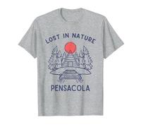 Lost in Nature Vacances Voyage Pensacola Beach T-Shirt, Homme, Gris Chiné, 6XL