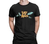 Lost in Space T Shirts for Men Pure Cotton Funny T-Shirt Crewneck Tee Shirt Short Sleeve Clothes Summer Manches Courtes(Medium)