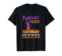 Lost in The Beat Found in The Crowd Neon Festival Squad T-Shirt