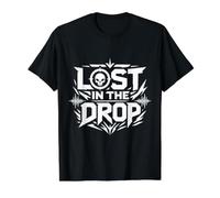 Lost in The Drop Rave Techno Hardcore Underground T-Shirt Graphique avec Valeur, Homme, Noir, XL