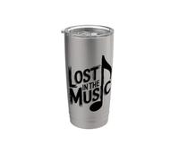 Lost In The Music Lover Funny Gobelet isotherme en acier inoxydable double paroi