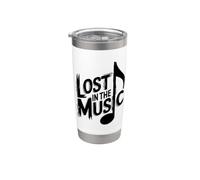 Lost In The Music Lover Funny Gobelet isotherme en acier inoxydable double paroi