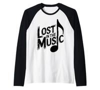 Lost in The Music Lover Funny Manche Raglan