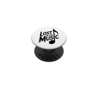 Lost in The Music Lover Funny PopSockets PopGrip Adhésif