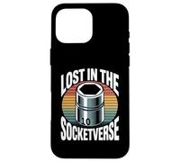 Lost in The Socketverse Prise de Courant 10 mm Coque pour iPhone 16 Pro Max