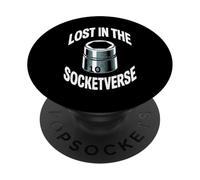 Lost in The Socketverse Prise de Courant 10 mm PopSockets PopGrip Adhésif