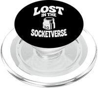 Lost in The Socketverse Prise de Courant 10 mm PopSockets PopGrip pour MagSafe