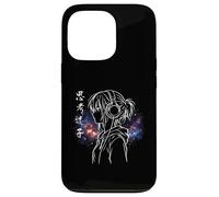Lost in Thoughts Japonais Kanji Anime Introverti Girl Galaxy Coque pour iPhone 13 Pro