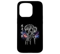 Lost in Thoughts Japonais Kanji Anime Introverti Girl Galaxy Coque pour iPhone 15 Pro