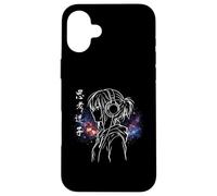 Lost in Thoughts Japonais Kanji Anime Introverti Girl Galaxy Coque pour iPhone 16 Plus