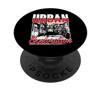 Lost Place Urbexer T-Shirt Exploration Urbaine Abandonnés PopSockets PopGrip Adhésif