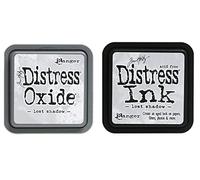 Lost Shadow - Encre Ranger version janvier 2023 - Tim Holtz - Tampons encreurs Distress - Lot standard et oxyde de 7,6 x 7,6 cm chacun