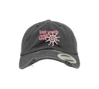 Lost Youth Casquette 'With Love' gris foncé / rose / rose clair, Taille 55-60