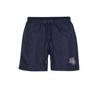 Lost Youth Shorts de bain 'With Love' bleu marine / gris argenté / rosé, Taille XL