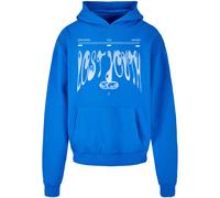 Lost Youth Sweat-shirt 'Authentic' bleu cobalt / gris clair / blanc, Taille XS