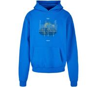 Lost Youth Sweat-shirt bleu cobalt / bleu foncé / kiwi / blanc, Taille 4XL