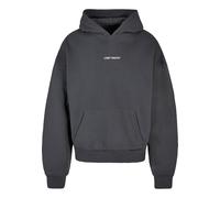 Lost Youth Sweat-shirt 'Chaos' gris foncé / violet / blanc, Taille XS