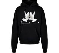 Lost Youth Sweat-shirt 'Dove' rouge pastel / noir / blanc, Taille XXL