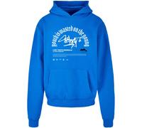 Lost Youth Sweat-shirt 'Graffiti' bleu cobalt / noir / blanc, Taille XL