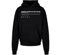 Lost Youth Sweat-shirt 'Influenced' noir / blanc, Taille XL