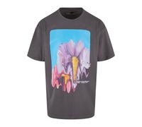 Lost Youth T-Shirt 'Blurred Flowers' gris foncé, Taille M