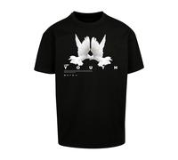 Lost Youth T-Shirt 'Dove' gris / noir / blanc, Taille S