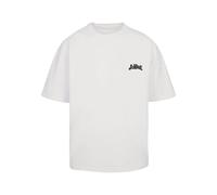 Lost Youth T-Shirt 'Oasis' orange pastel / noir / blanc, Taille XS