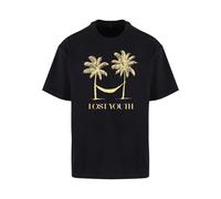 Lost Youth T-Shirt 'Right Direction' jaune clair / noir, Taille XS