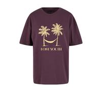 Lost Youth T-Shirt 'Right Direction' jaune / violet, Taille XS