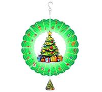 Losueeun Carillons éoliens 3D à suspendre pour décoration de Noël, 30,5 cm, grand arbre de décoration artistique de jardin pour Noël