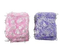 Losueeun Lot de 100 sachets en organza mélangés - Cadeau de mariage - Grains de