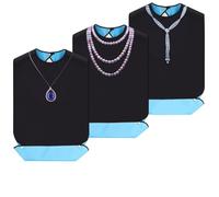 Losueeun Lot de 3 bavoirs lavables pour adultes avec attrape-miettes, protection imperméable pour adultes