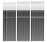 Losueeun Lot de 60 pinceaux de détail avec pointe en 3 tailles 0 00 000 000 mini pinceaux miniatures pour les fins