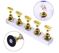 Losueeun Nouveaux outils de manucure acrylique magnetique Main d'entrainement des ongles Socle d'exercices pour ongles Fournitures pour ongles Conseils pour les ongles Presentoir or