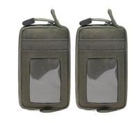 Losueeun Pochette à clés étanche pour l'extérieur - Porte-monnaie - Porte-monnaie - Compartiment pour cartes - Multifonctionnel - Vert armée, Vert armée.