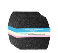 LOSUIN Lot de 7 filtres à charbon plus épais compatibles avec Petmate Booda Clean Step, filtre à litière pour chat, filtres à charbon actif et noix de coco pour absorber les odeurs de litière, 15,5 x