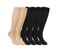 Losvcbcx 2/4/6/7 paires de chaussettes de compression pour hommes et femmes de 15 à 20 mm de titane sont les meilleurs articles sportifs et médicaux pour les infirmières de course, de vol et de voyage