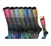 Losvcbcx 2/4/6/7 paires de chaussettes de compression pour hommes et femmes de 15 à 20 mm de titane sont les meilleurs articles sportifs et médicaux pour les infirmières de course, de vol et de voyage