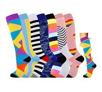 Losvcbcx 2/4/6/7 paires de chaussettes de compression pour hommes et femmes de 15 à 20 mm de titane sont les meilleurs articles sportifs et médicaux pour les infirmières de course, de vol et de voyage