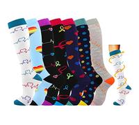 Losvcbcx 2/4/6/7 paires de chaussettes de compression pour hommes et femmes de 15 à 20 mm de titane sont les meilleurs articles sportifs et médicaux pour les infirmières de course, de vol et de voyage