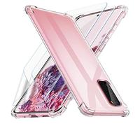 Losvick Coque pour Samsung Galaxy S20 4G/5G, 2X Protection D'écran en TPU, Coque Samsung S20 Transparente Silicone Souple Housse Antichoc Protection pour Samsung Galaxy S20 Coque 6.2 Pouces - Clair