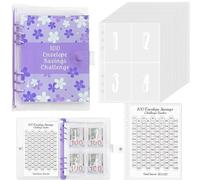 LOSVIP # « Défi de 100 jours ! Carnet à feuilles volantes 100 enveloppes Challenge Un plan financier qui vous aide à développer l'habitude d'économiser » (Violet, Taille unique)
