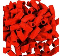 LOSVIP # Lot de 30 gommes à crayon, gommes à crayon, capuchons de gomme, embouts de gommes pour l'école, besoins d'apprentissage pour les enseignants (rouge, A)