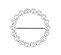 LOSVIP # Schal Ring Clip T Shirt Krawatten Clips Kleidung geknotet für Frauen Metall runden Kreis Shirt Clip Schnalle (SL2, One Size)